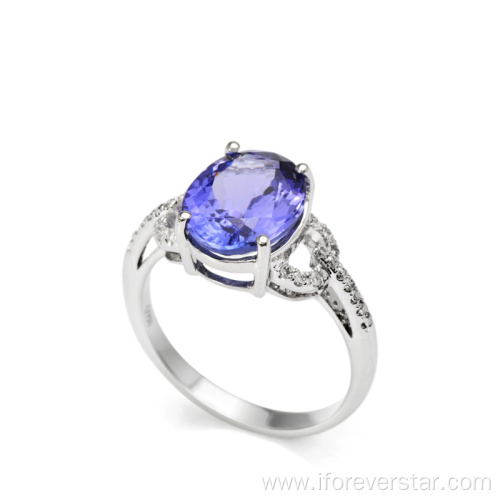 Ring Value Natural Tanzanite 925 Silver Jewelry